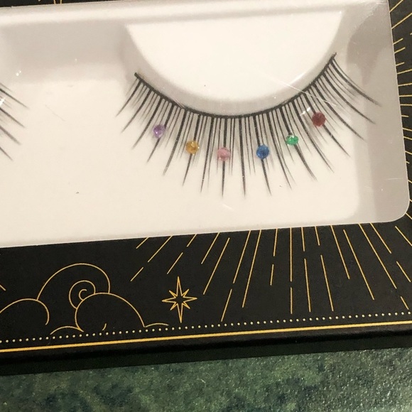 2pairs of mixed stones jeweled faux mink eyelashes new - Picture 5 of 10